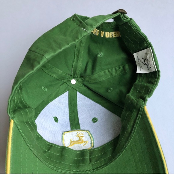 NEW JOHN DEERE Hat Cap NOTHING RUNS LIKE A DEERE GREEN UNISEX Men’s NWOT - Picture 7 of 16